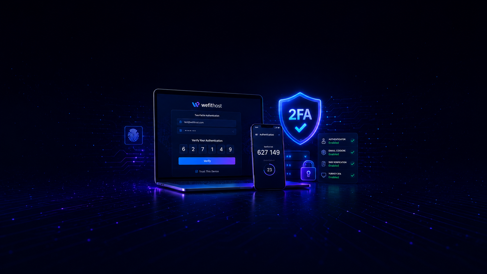 WeFitHost | Two factor authentication