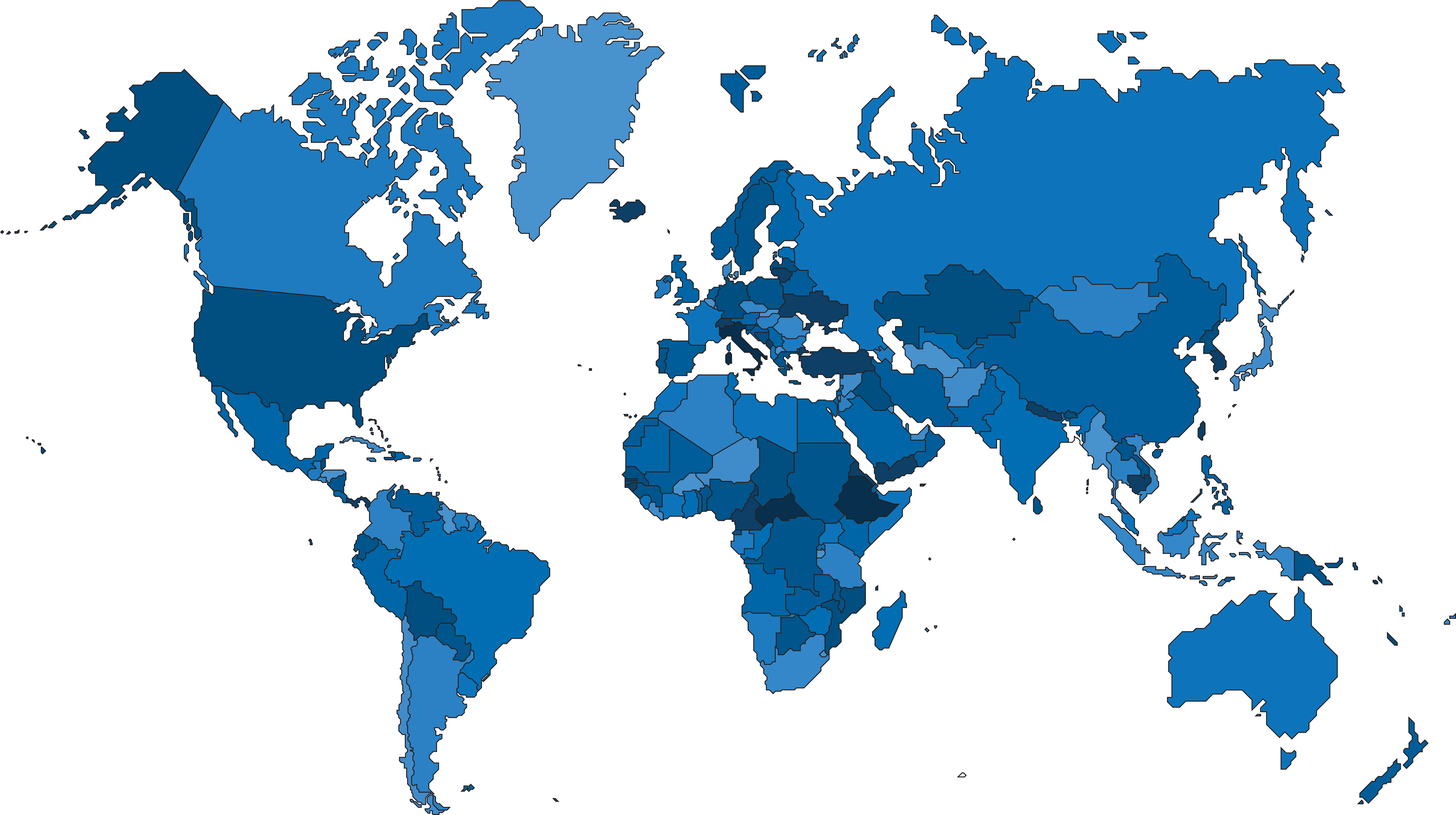 World map showing WeFitHost global team locations